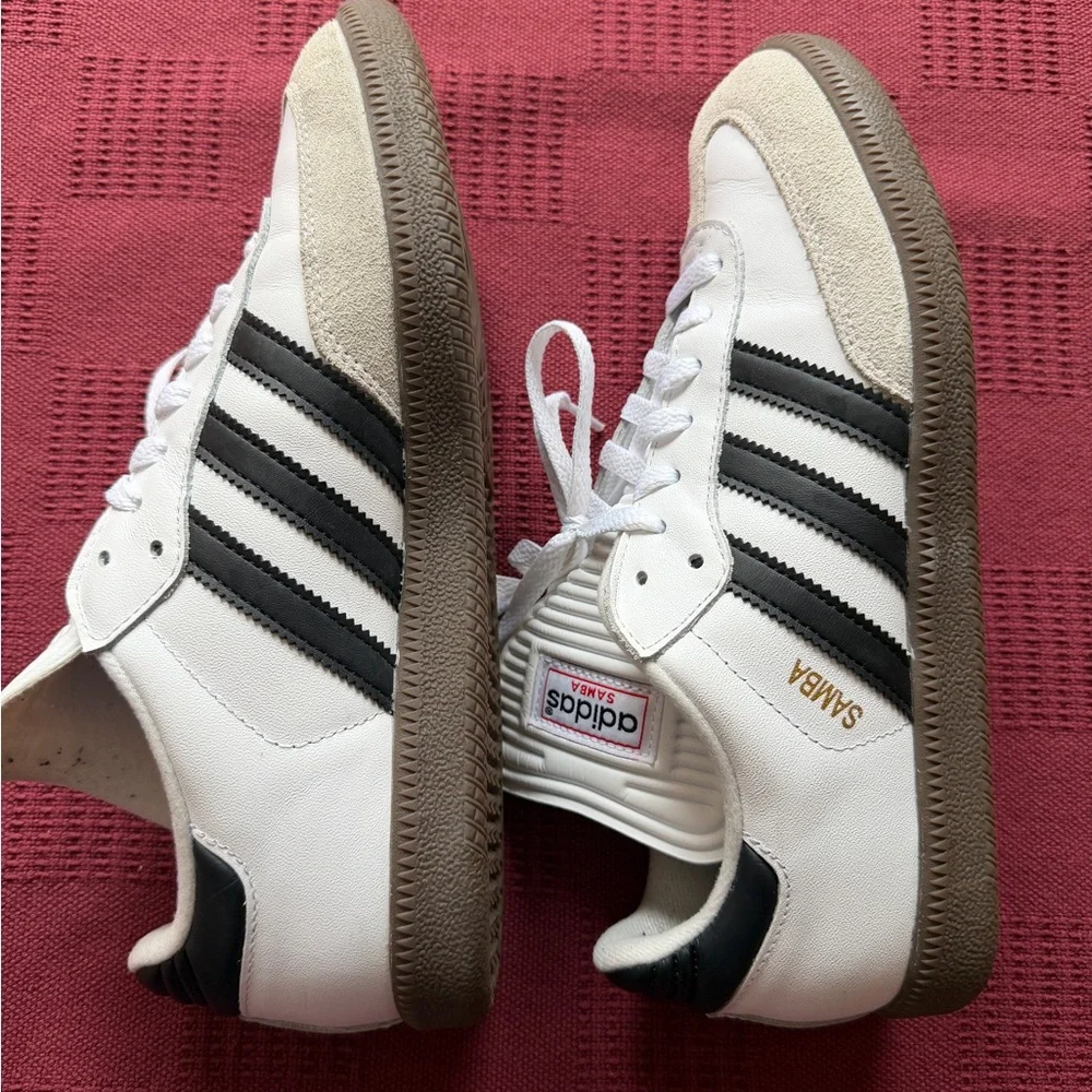 Adidas Samba White Sneaker Shoes Size 9 - Picture 1 of 11